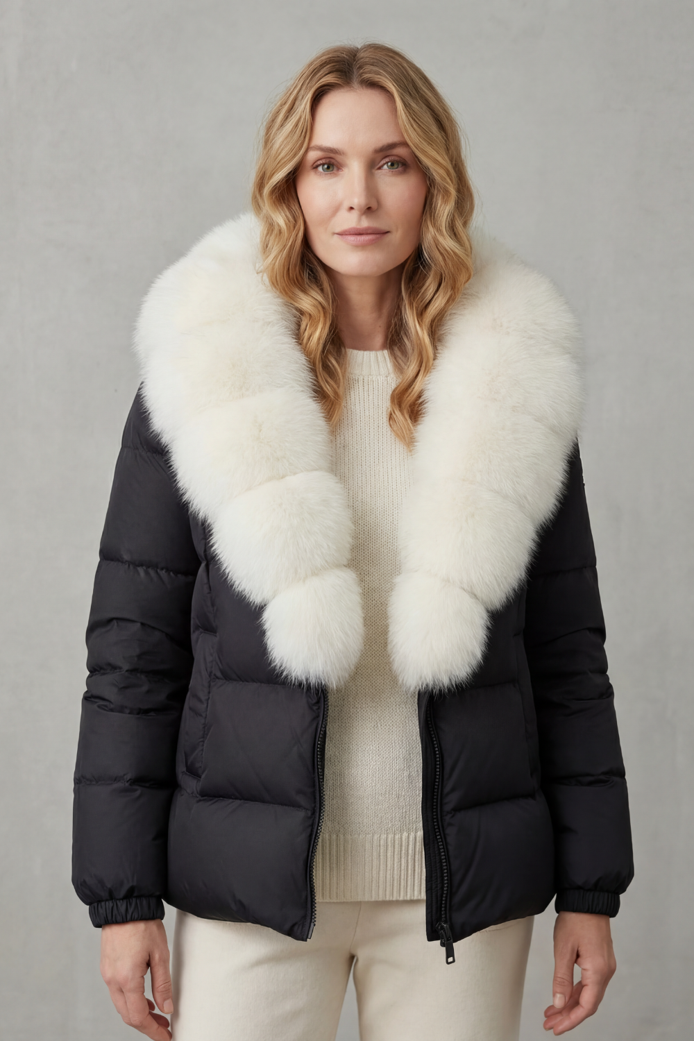Ellie two tone everyday puffer jacket – image 2