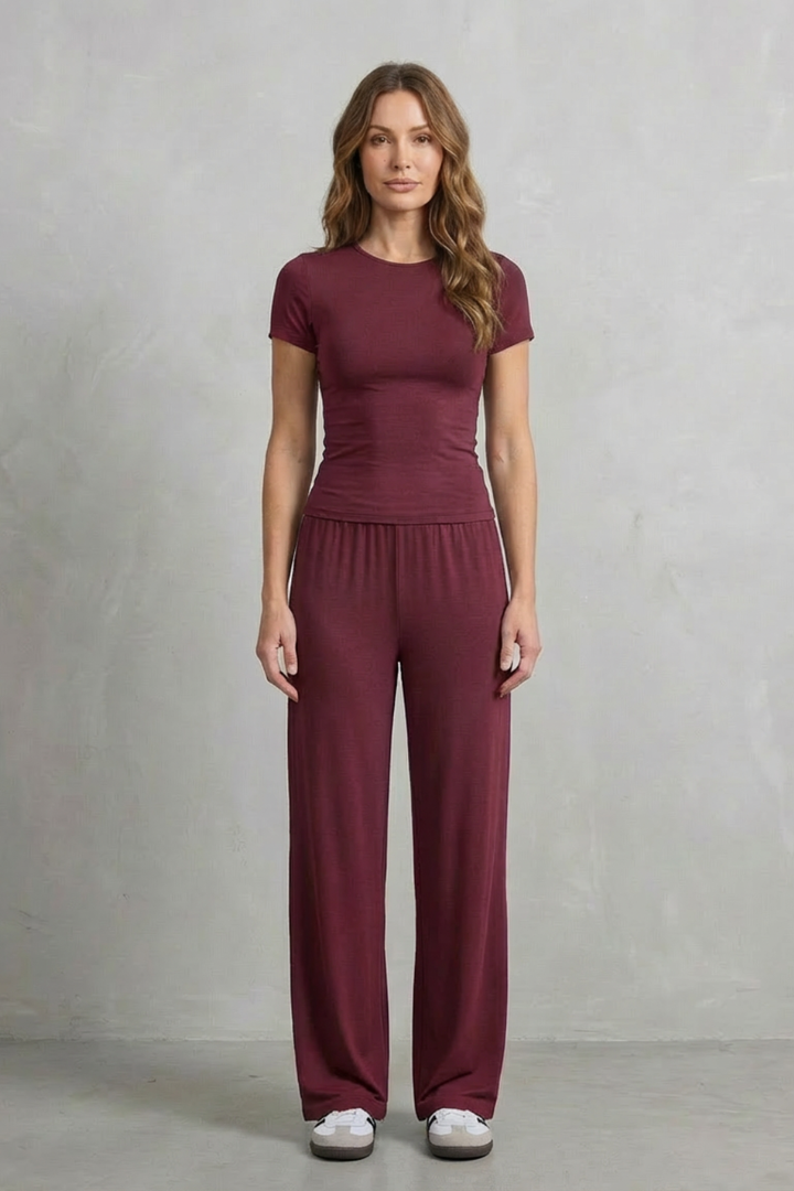 Gabriella fitted top and wide leg pants set – image 32
