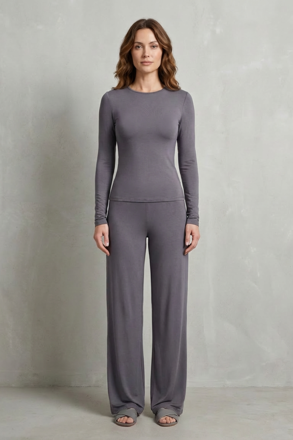 Gabriella fitted top and wide leg pants set – image 2