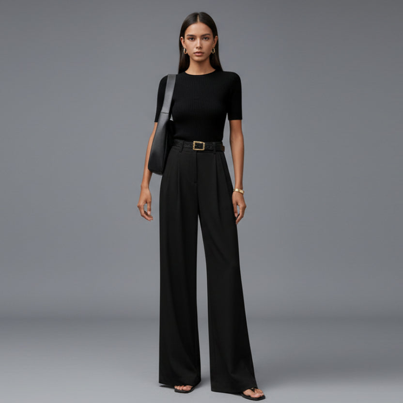 Kali pleated high waisted wide leg pants