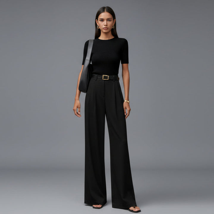 Kali pleated high waisted wide leg pants