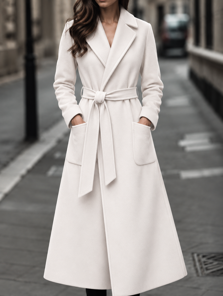 Vivian ankle length belted wool coat – image 2
