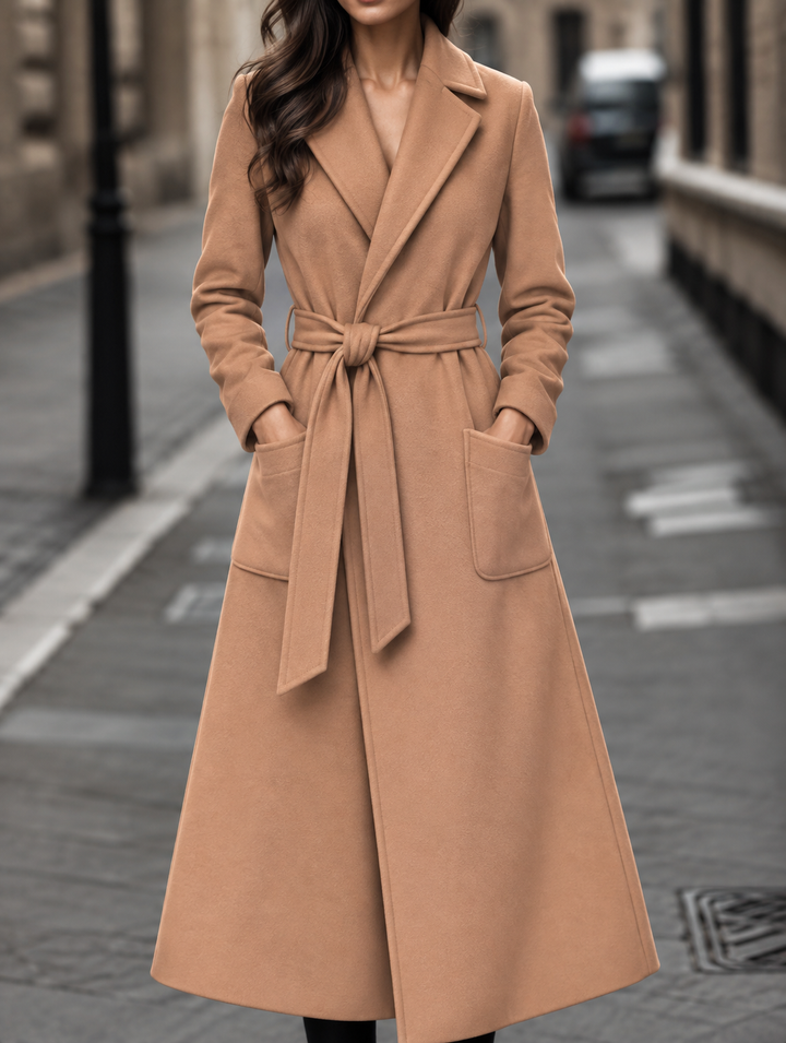 Vivian ankle length belted wool coat – image 3