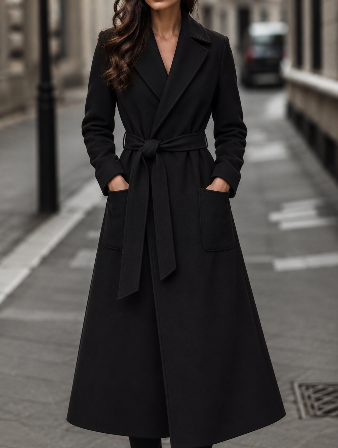Vivian ankle length belted wool coat – image 4