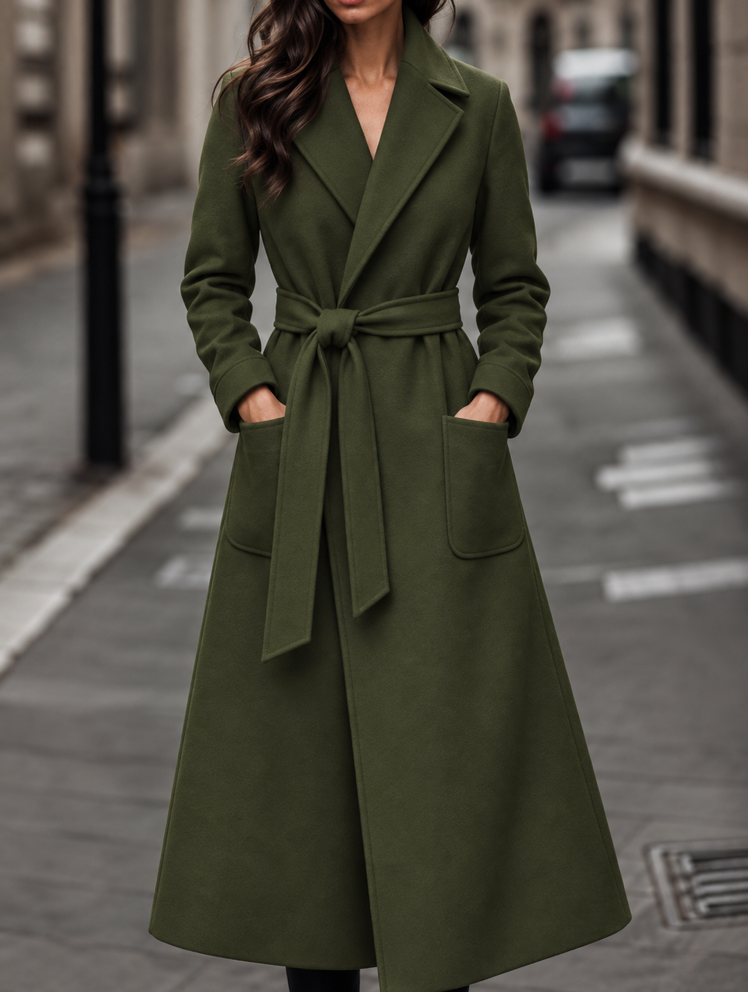 Vivian ankle length belted wool coat – image 6