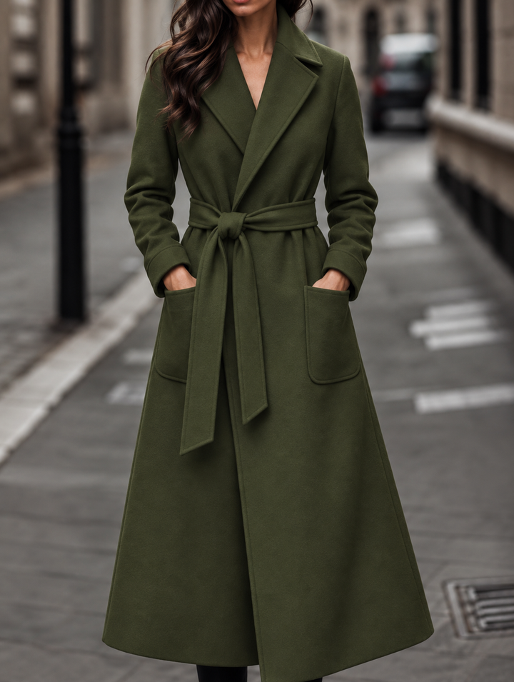 Vivian ankle length belted wool coat – image 6