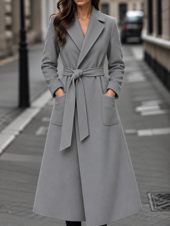 Vivian ankle length belted wool coat – image 8