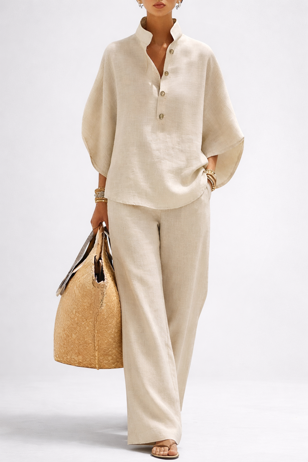 Valeria relaxed two piece set with wide leg pants – image 8