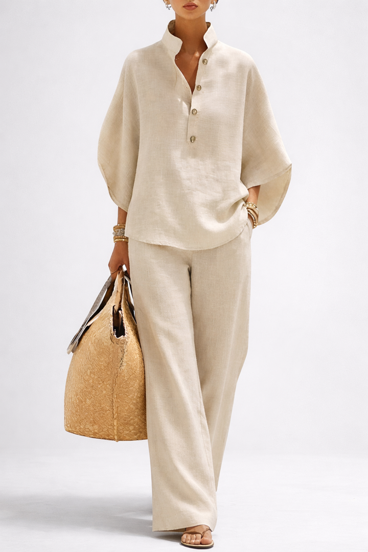 Valeria relaxed two piece set with wide leg pants – image 8