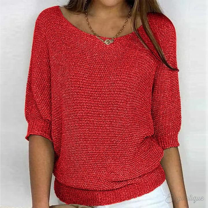 Jacqueline cross knit sweater – image 9