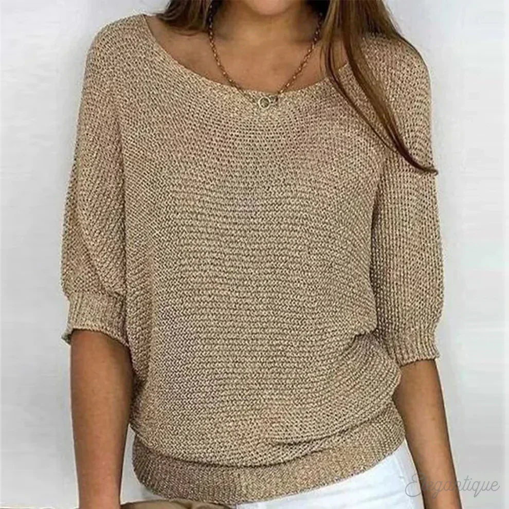 Jacqueline cross knit sweater