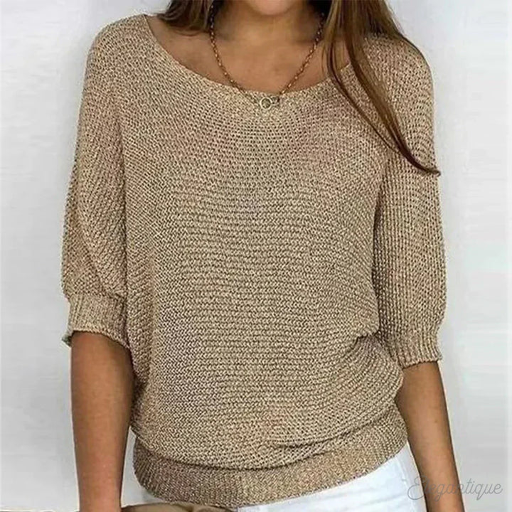 Jacqueline cross knit sweater