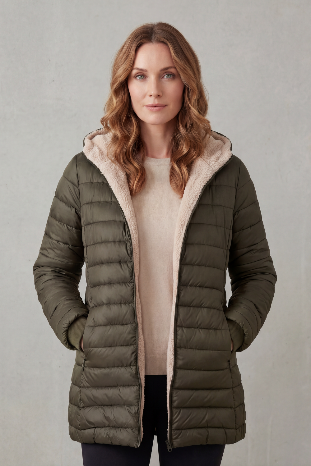 Tiffany sherpa lined hooded puffer jacket – image 10