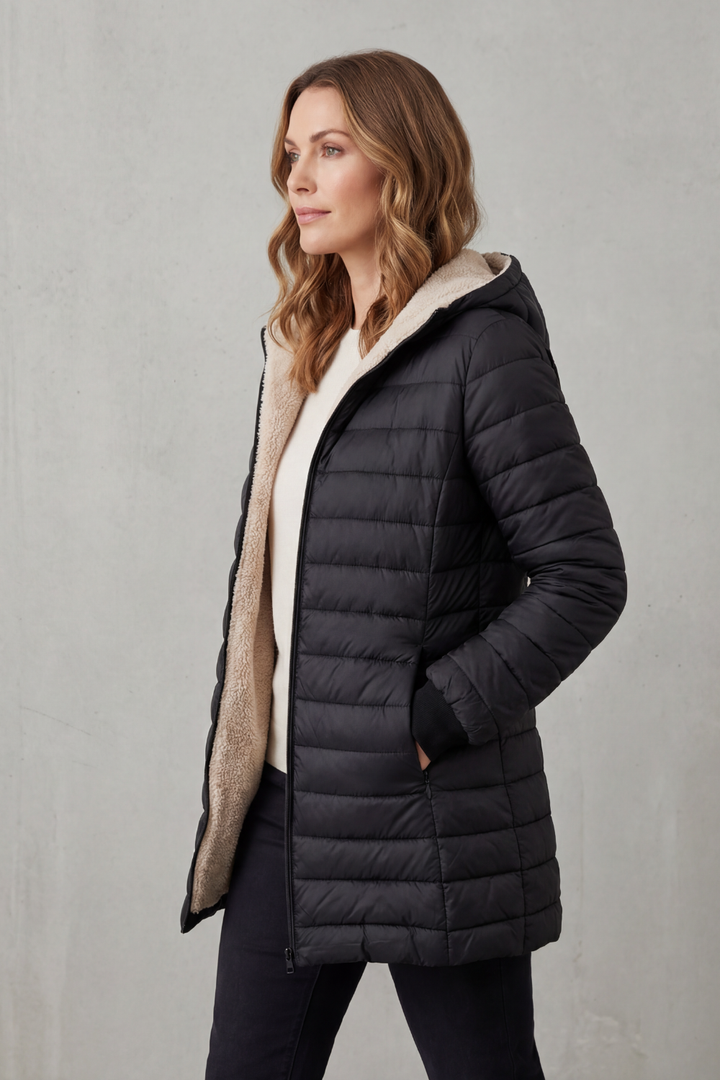 Tiffany sherpa lined hooded puffer jacket – image 3
