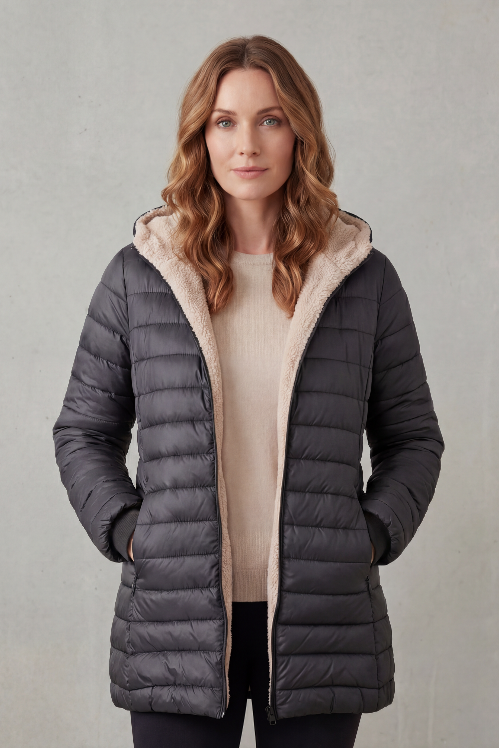 Tiffany sherpa lined hooded puffer jacket – image 8
