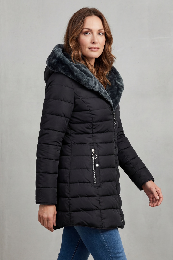 Emersyn faux fur lined winter parka coat – image 3