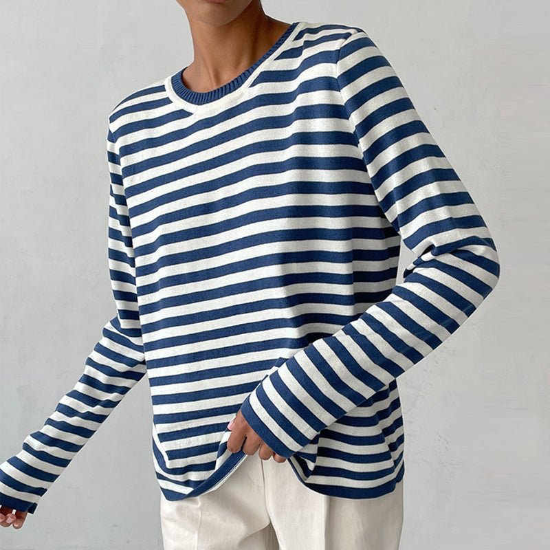 Livia striped crew neck sweater