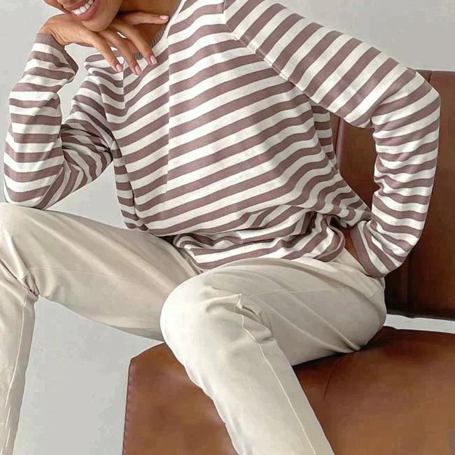 Livia striped crew neck sweater – image 8