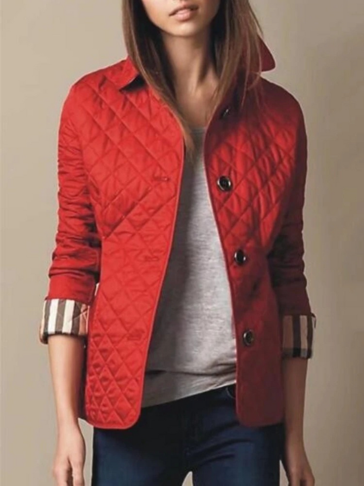 Allison fitted diamond quilted jacket with belted back – image 6