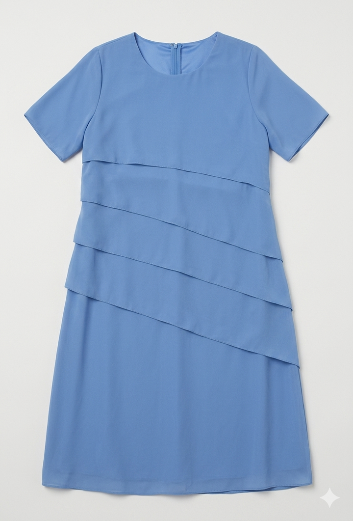 Liesel layered chiffon short sleeve dress – image 9