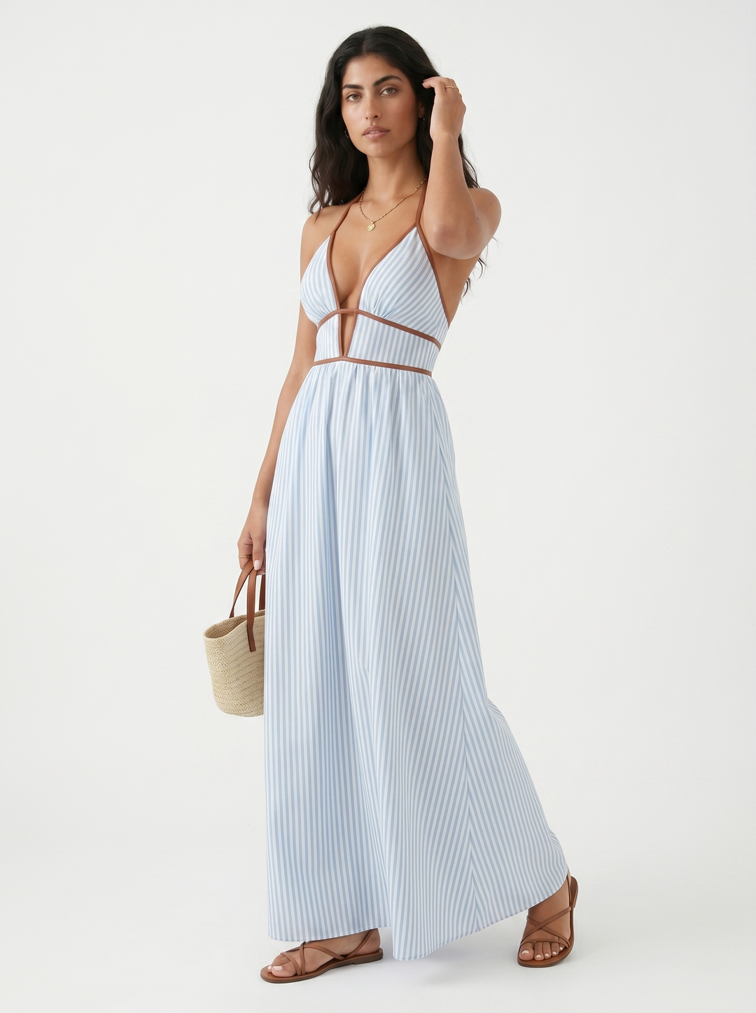 Ainsley halter maxi dress – image 2