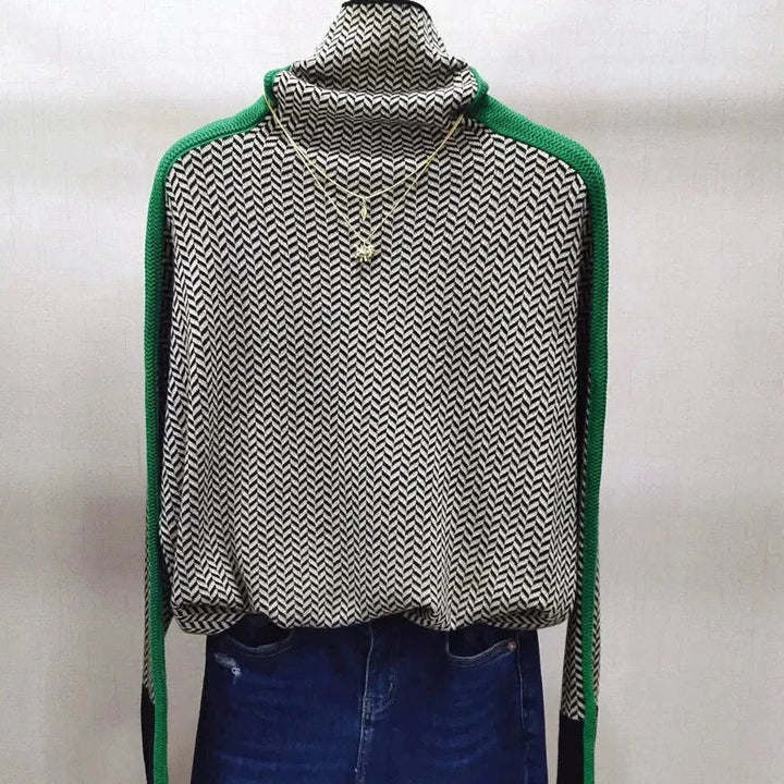 Primrose geometric knit turtleneck sweater – image 6