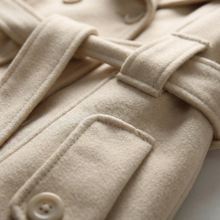 Camila hooded double breasted belted coat – image 11