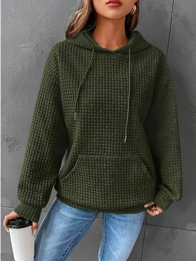 Kayla waffle knit sweater hoodie