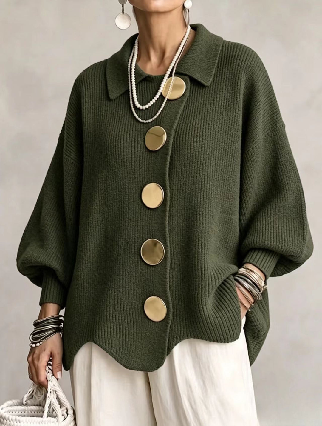 Genevieve oversized button front cardigan – image 10