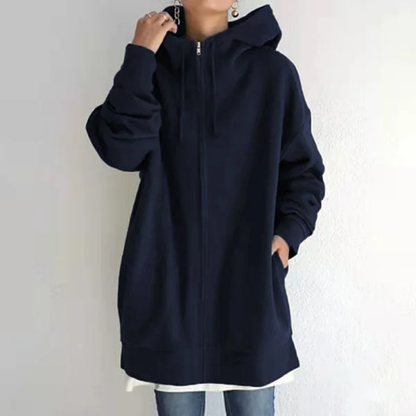 Eugenia oversized zip up hooded sweater – image 12