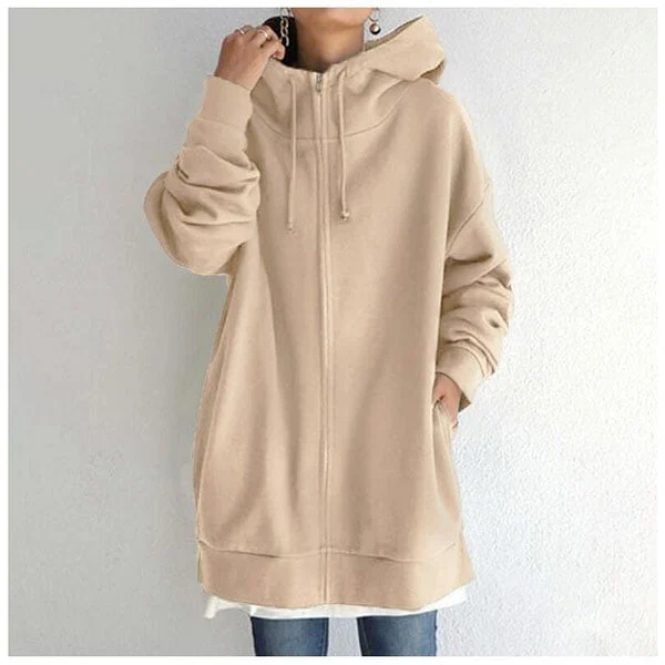 Eugenia oversized zip up hooded sweater – image 2