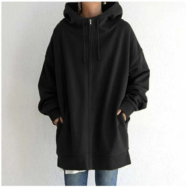 Eugenia oversized zip up hooded sweater – image 4