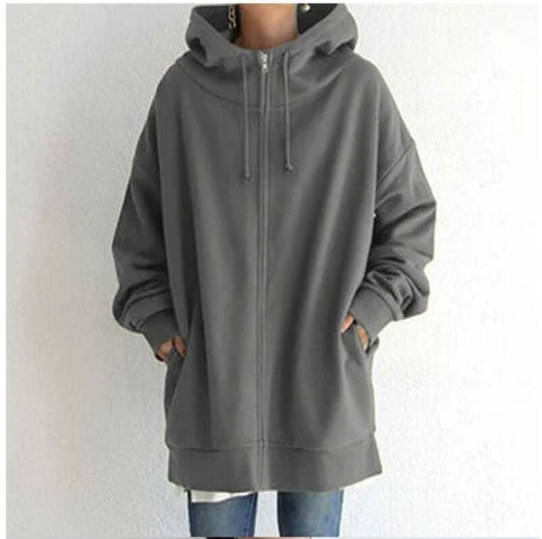 Eugenia oversized zip up hooded sweater