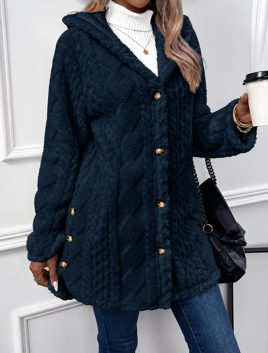 Kinsley hooded teddy fleece jacket – image 11