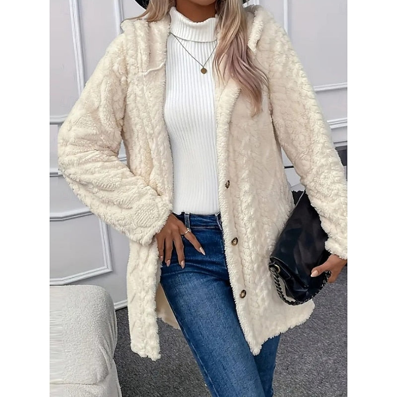 Kinsley hooded teddy fleece jacket – image 2
