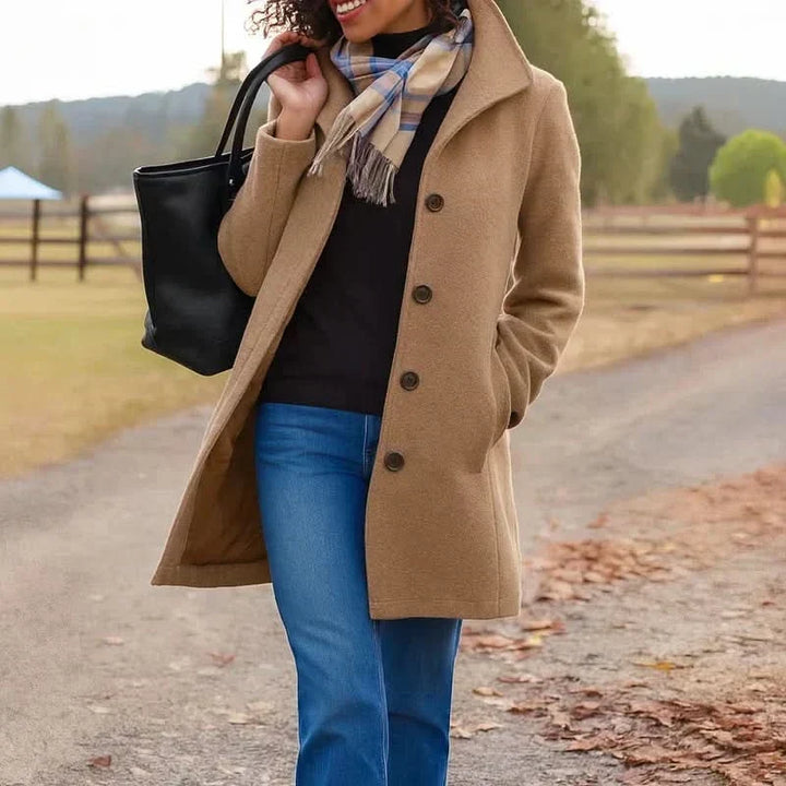 Caroline straight cut wool coat – image 2