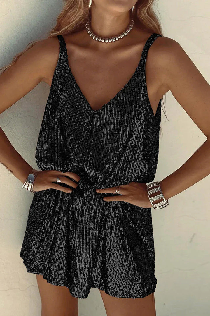 Delphine V neck sequin mini dress – image 10