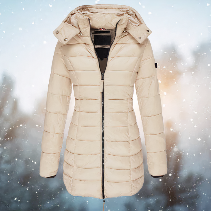 Kassidy cinched waist long puffer coat – image 7