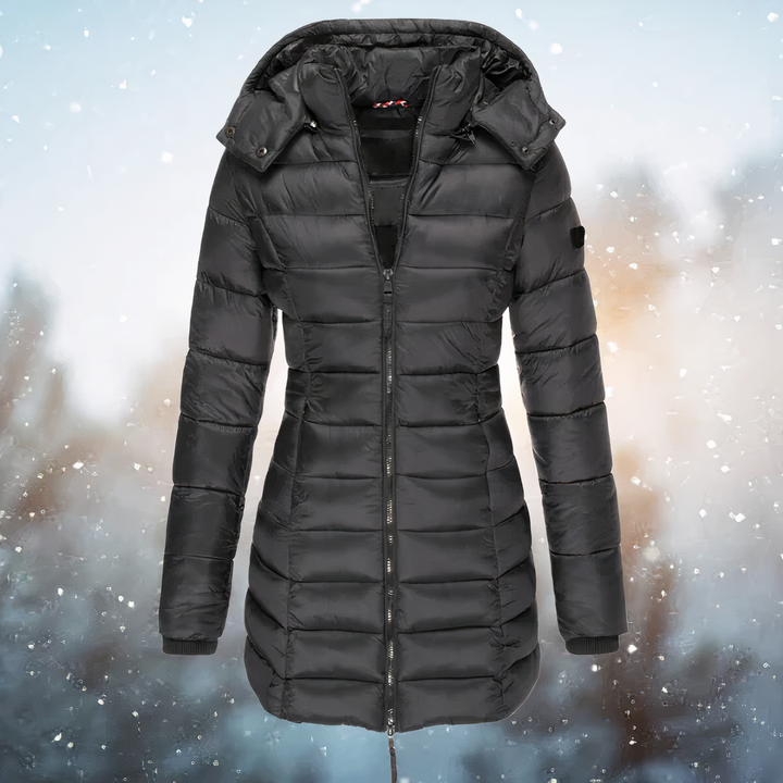 Kassidy cinched waist long puffer coat – image 4