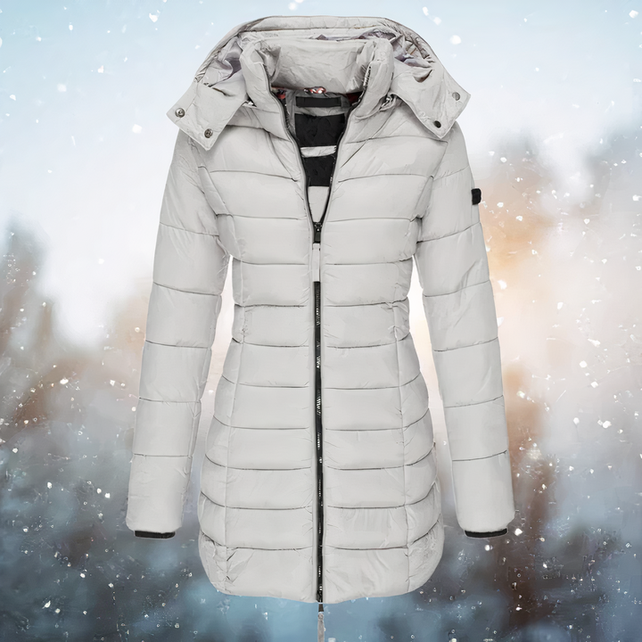 Kassidy cinched waist long puffer coat – image 6