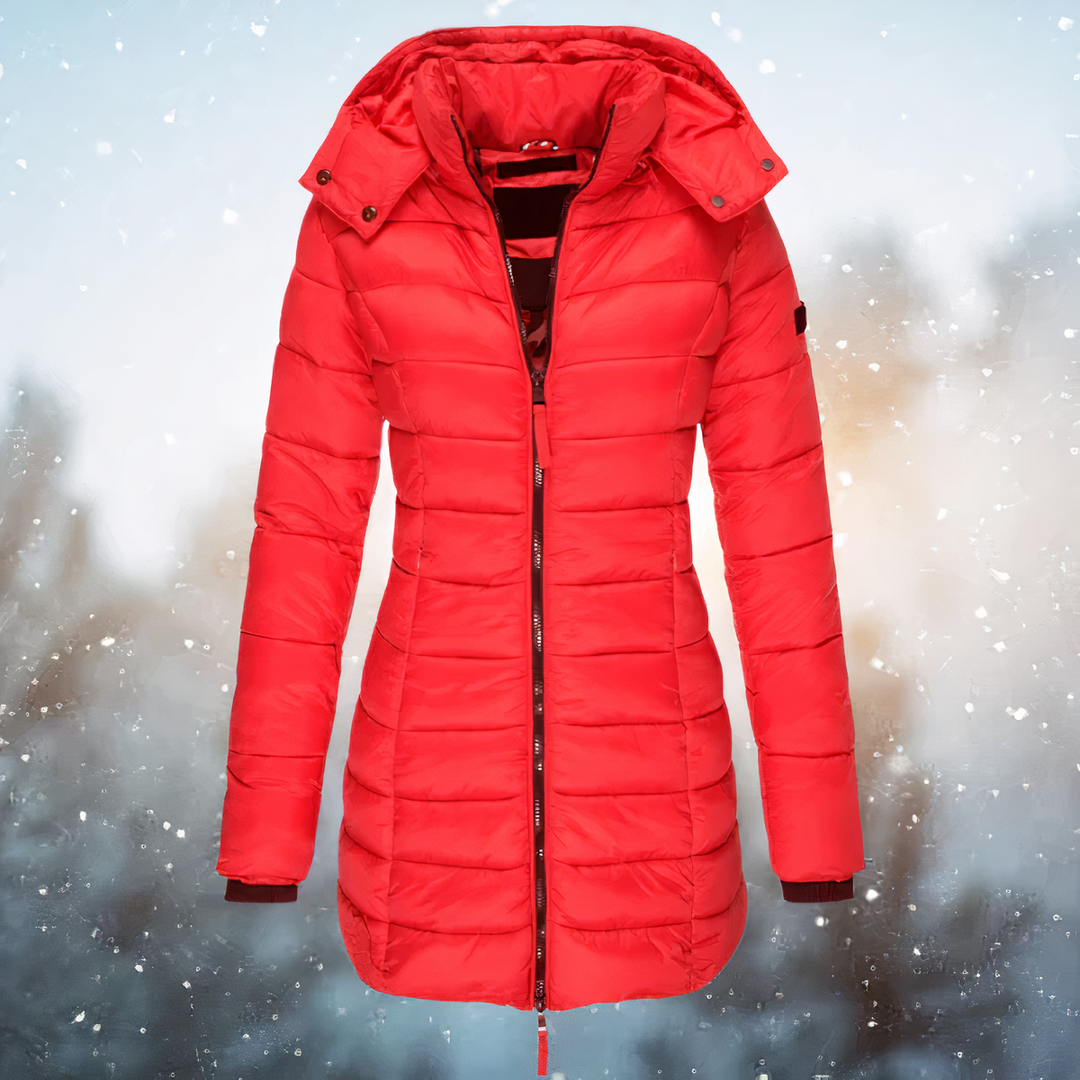 Kassidy cinched waist long puffer coat – image 5