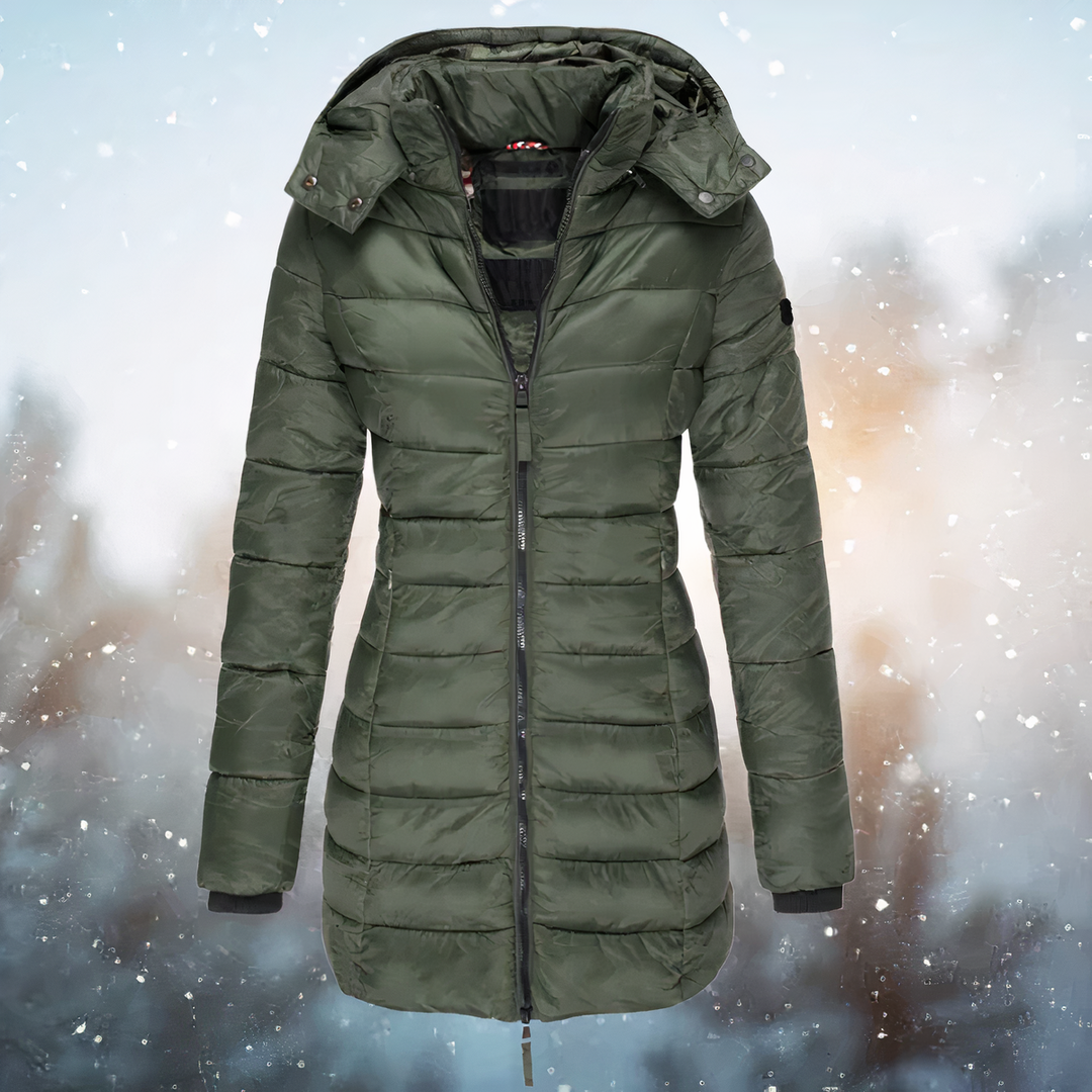 Kassidy cinched waist long puffer coat – image 3