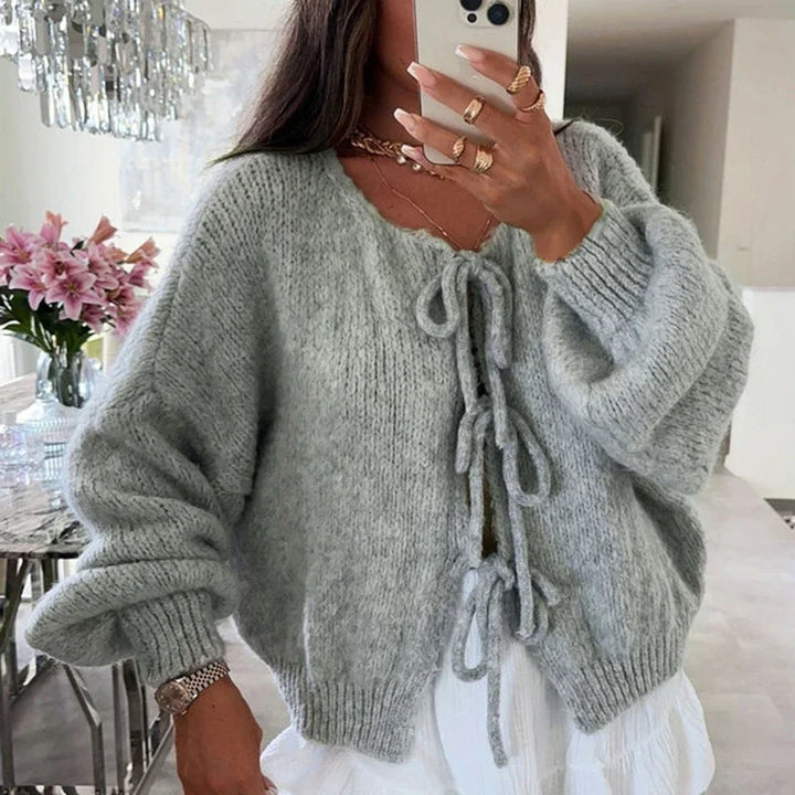 Edith V neck cardigan sweater – image 2