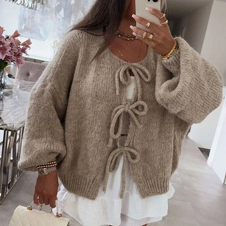 Edith V neck cardigan sweater – image 9