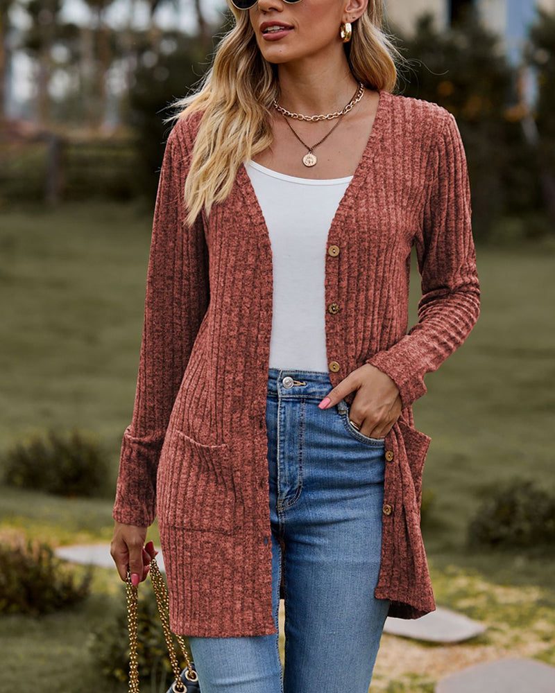 Marlene button front cardigan sweater with pockets