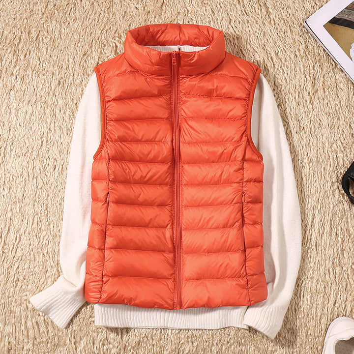 Willow quilted stand collar vest – image 11
