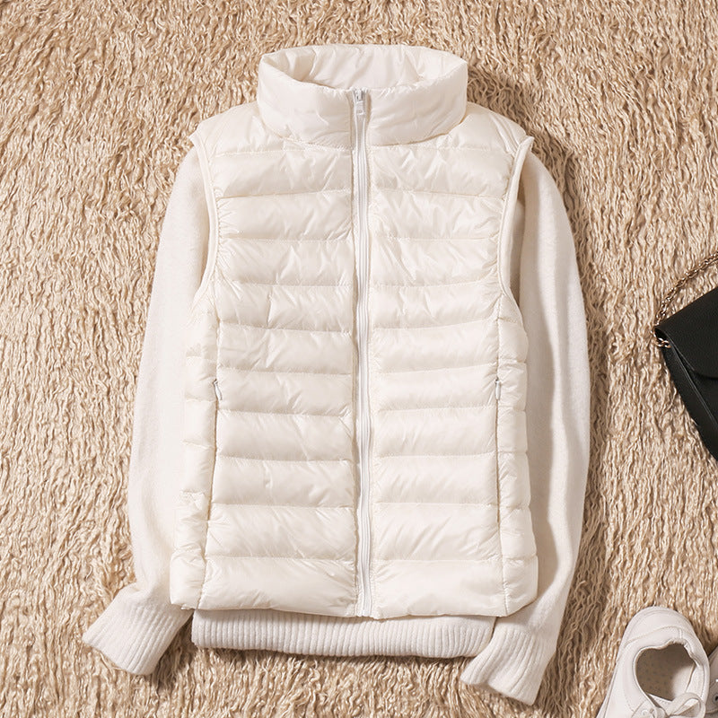 Willow quilted stand collar vest – image 13