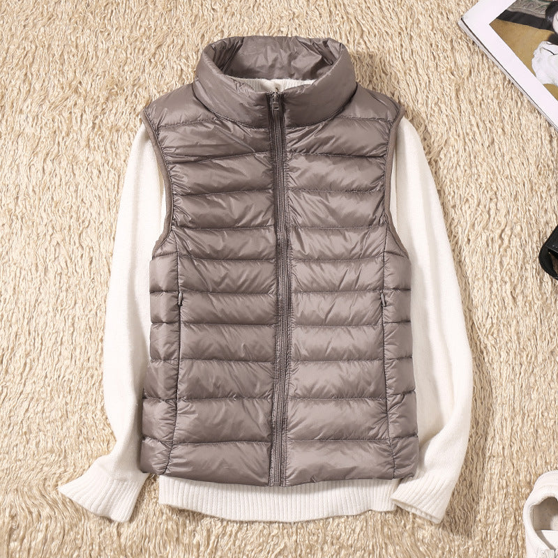 Willow quilted stand collar vest – image 2