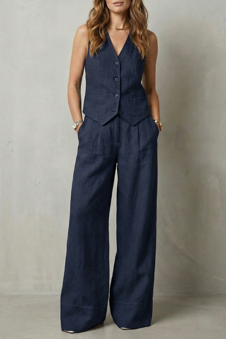Simone vest and wide leg pants set – image 15