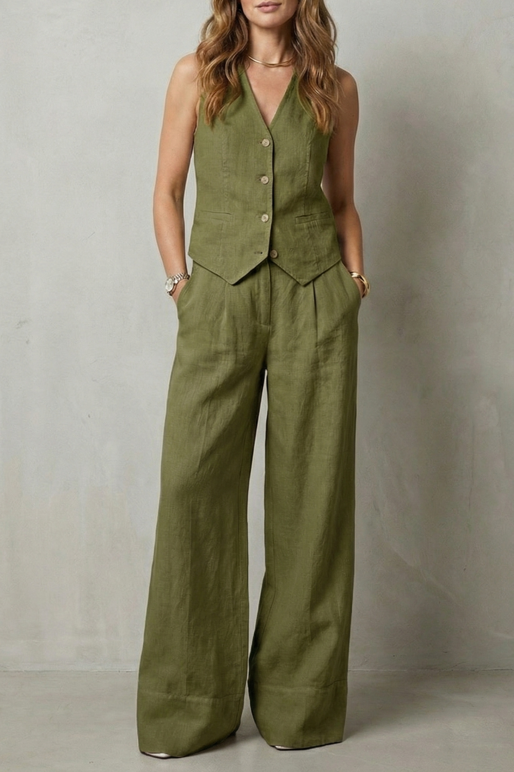Simone vest and wide leg pants set – image 13